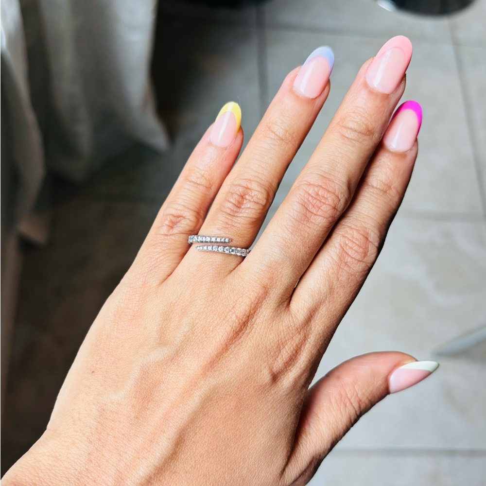 Pandora Wrap Double Band Ring with Stones